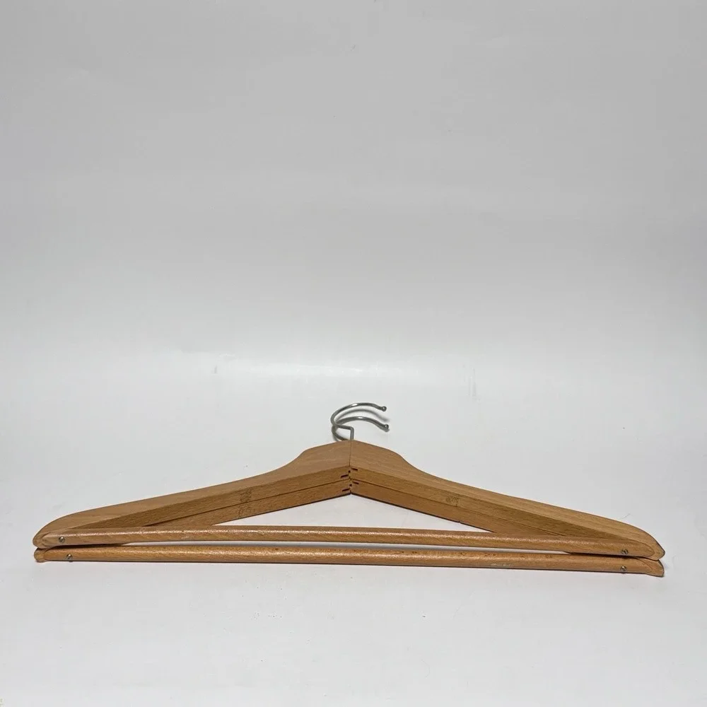 Vintage‎ Wooden Coat Clothes Suit Hangers Set of Two
